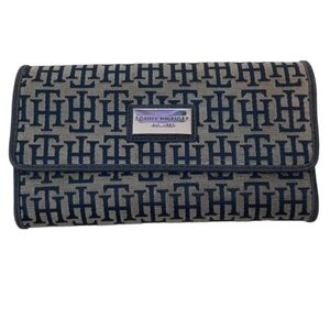 Tommy Hilfiger Jaquard Navy Trifold Wallet‎